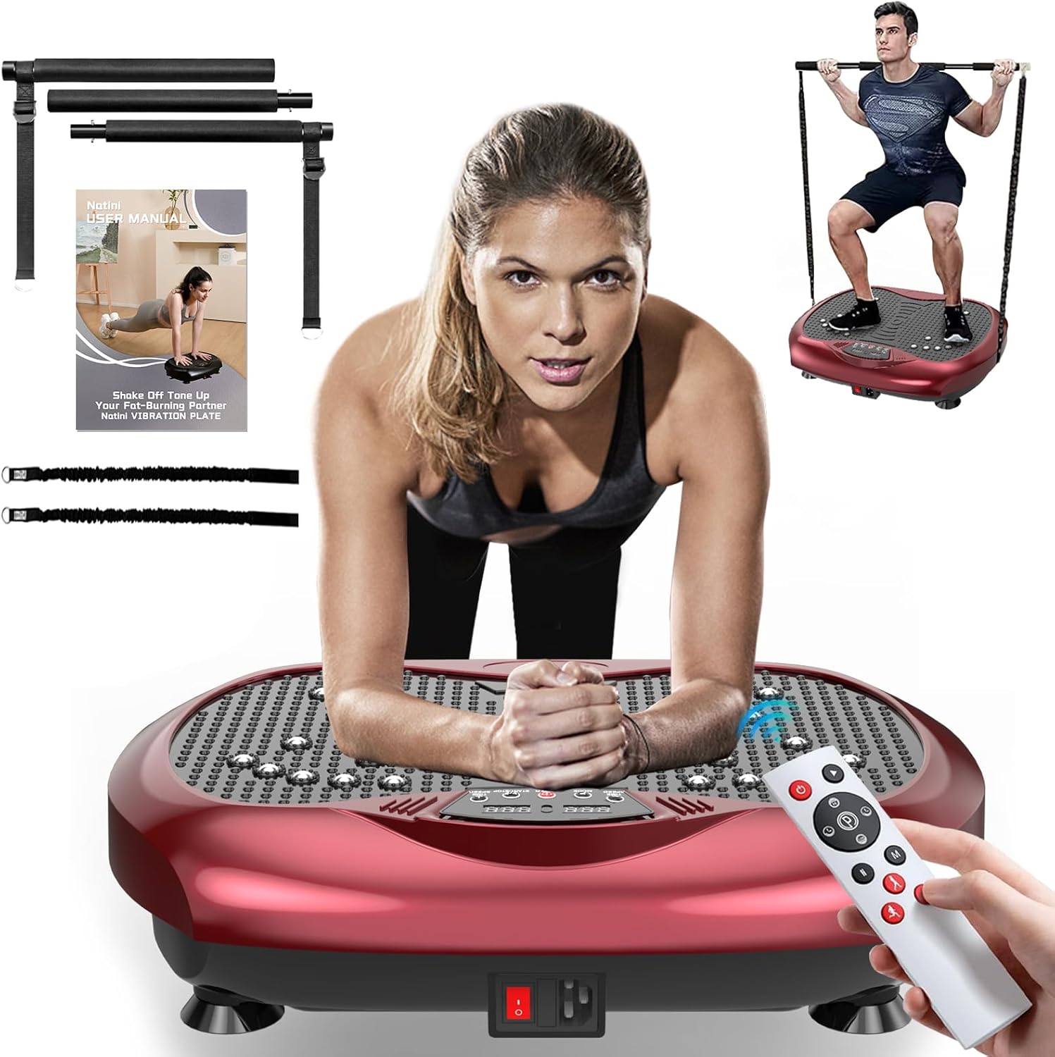 Vibration Plate Exercise Machine - Whole Body Workout Vibration Platform Lymphat...
