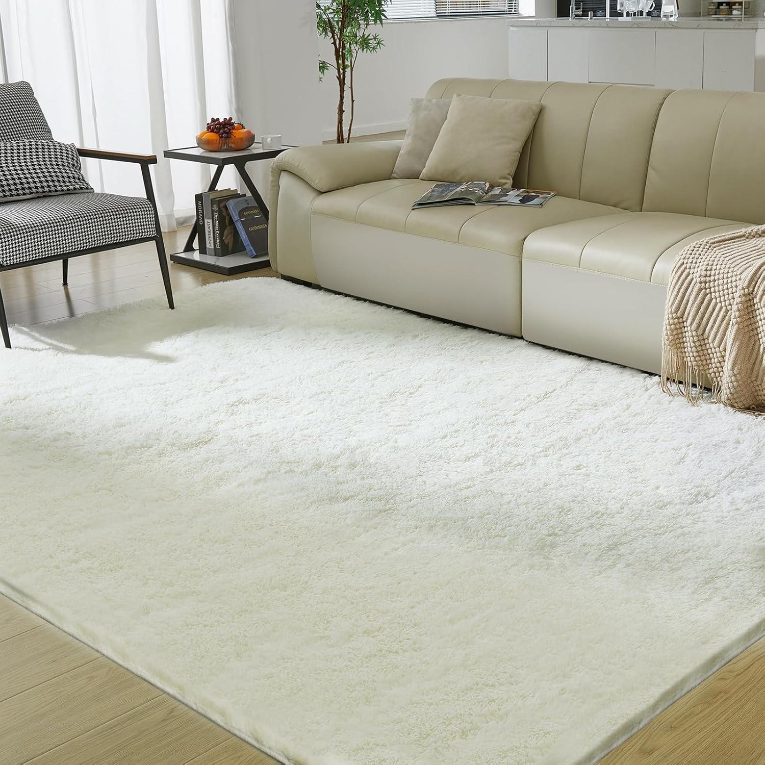 Ultra Soft Rug for Living Room, 6X9 Fluffy Shag Area Rug for Bedroom, Modern Sha...