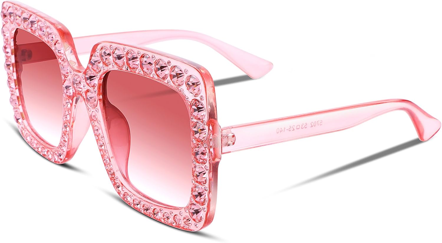 FEISEDY Women Sparkling Crystal Sunglasses Oversized Square Thick Frame B2283 1...