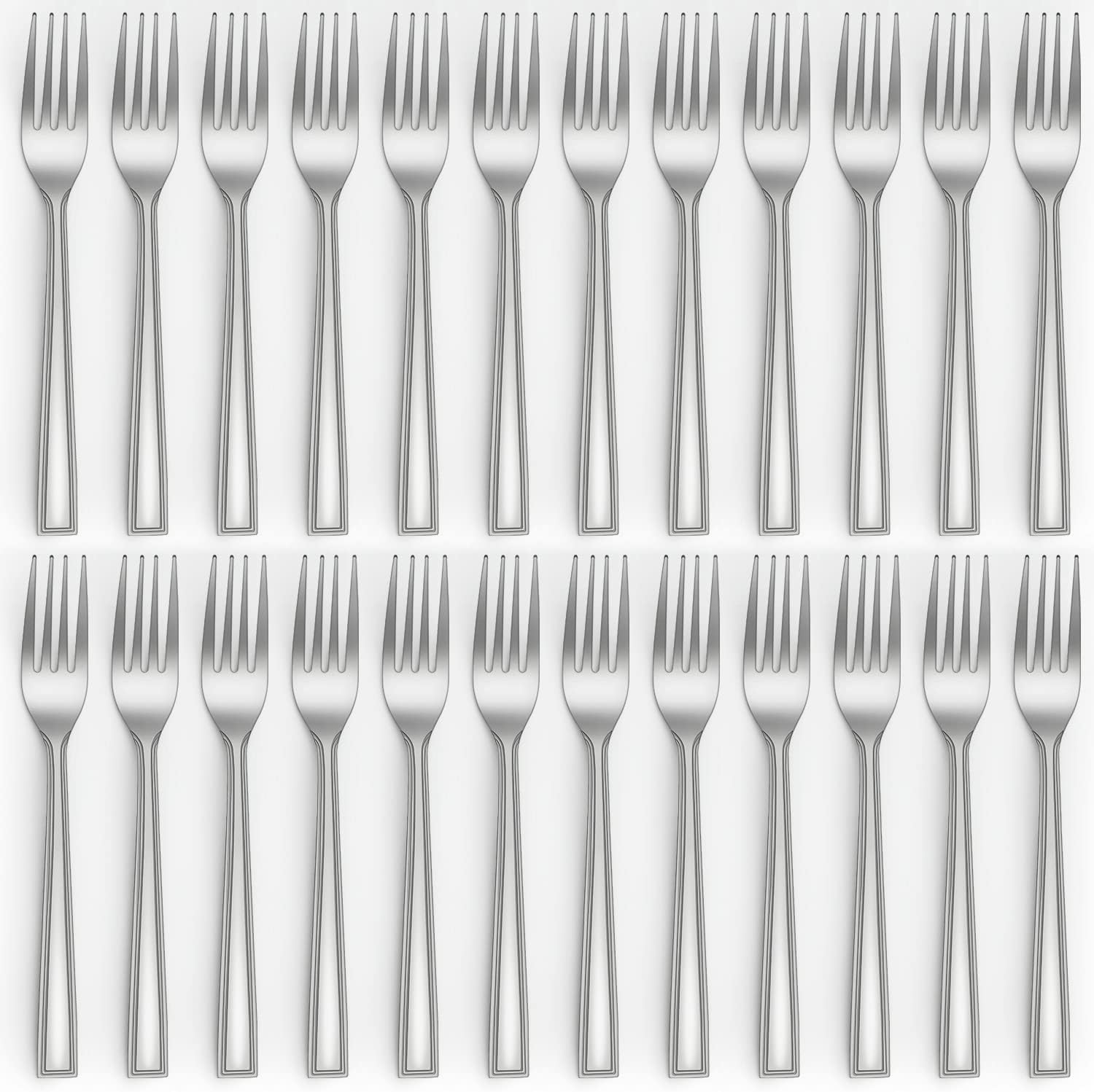 Forks Set (7.76 inch), Hunnycook 24 Pieces Dinner Forks, Stainless Steel Forks C...