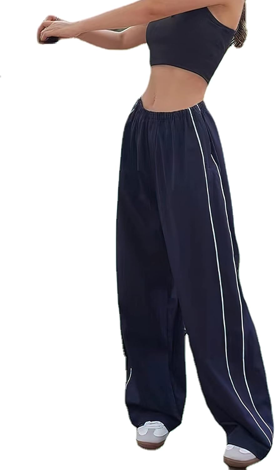 XPONNI Track Pants Women Baggy Pants Y2k Pants Parachute Pants for Women Y2K Clo...