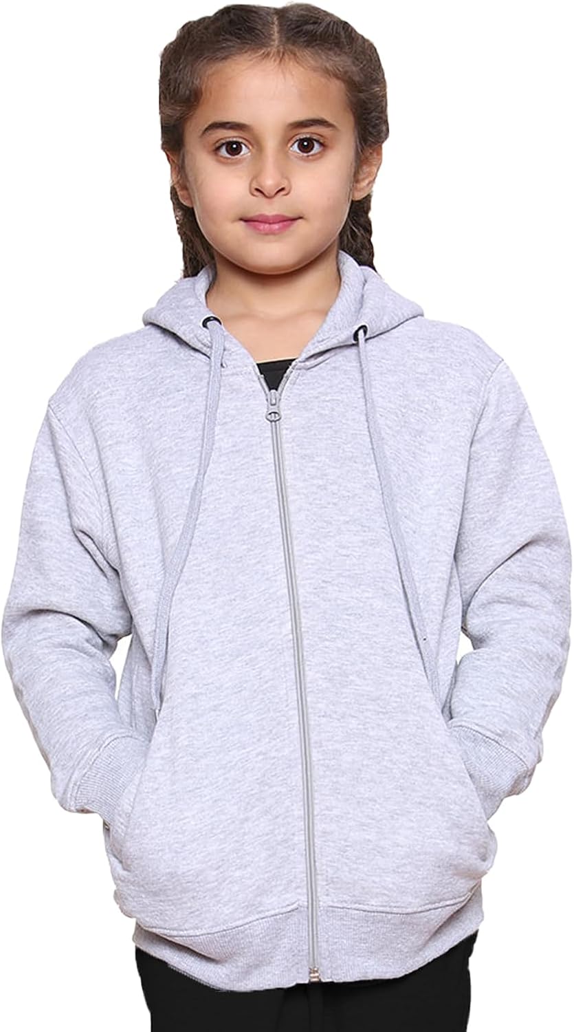 GW CLASSY OUTFIT Kids Girls Boys Zipper Hoodie Unisex Fleece Zipper Top Jacket P...