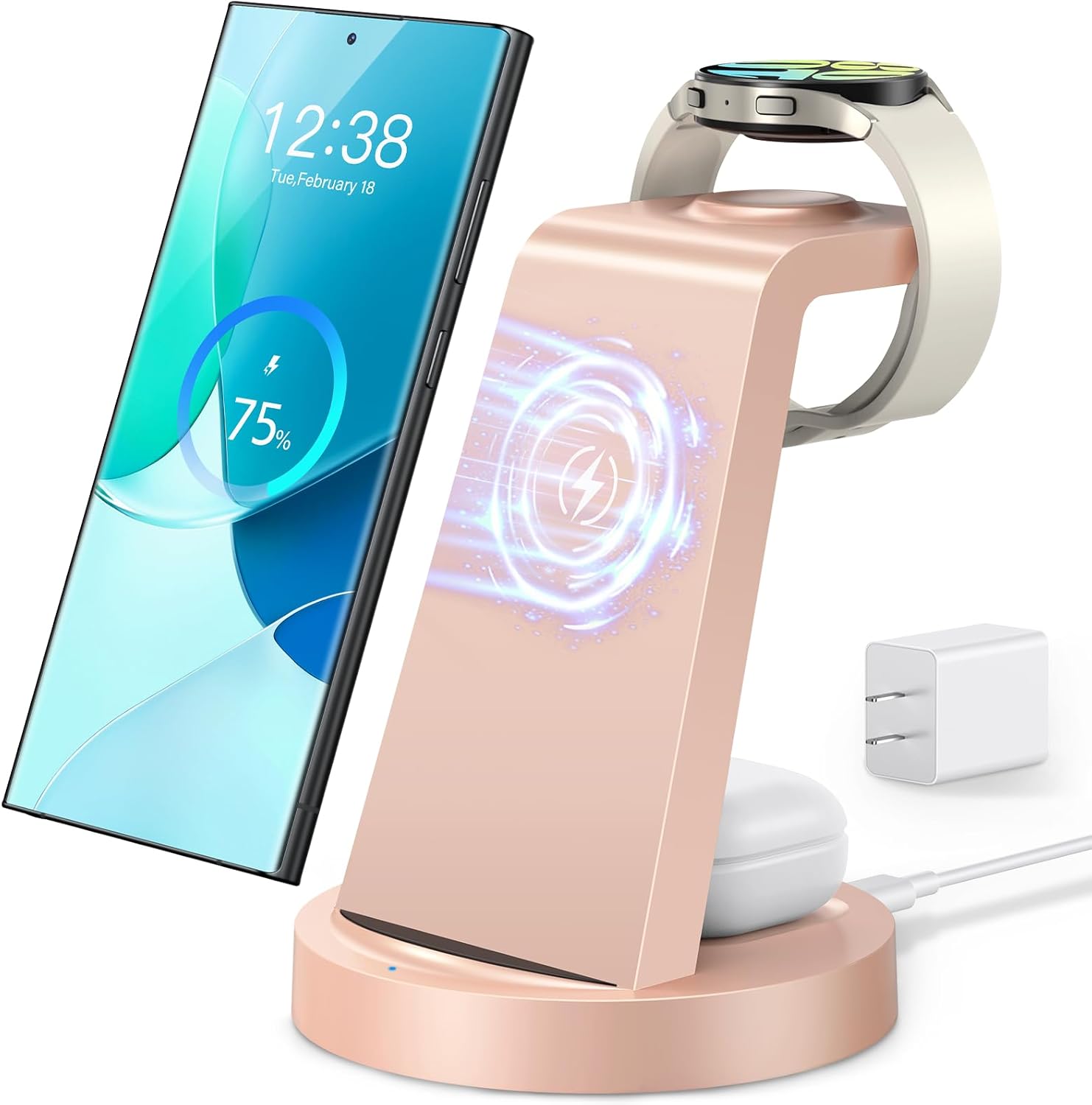 Wireless Charger for Samsung: 3 in 1 Wireless Charging Station for Samsung Galax...