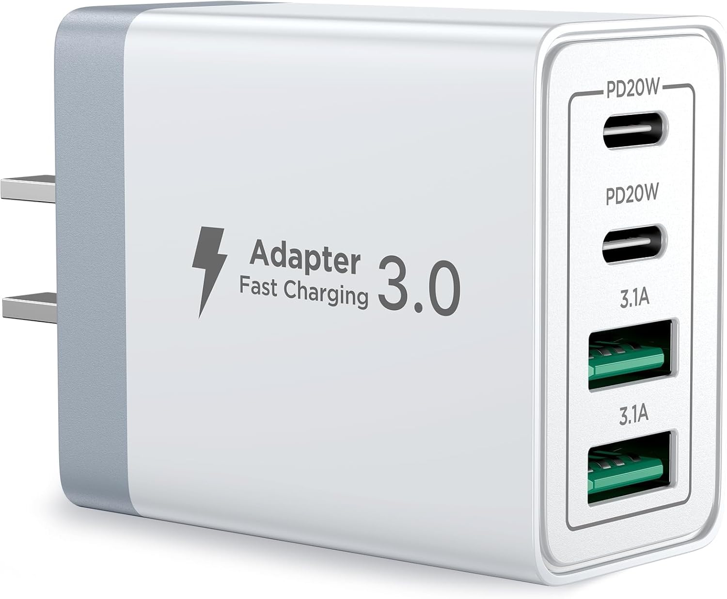 Aioneus USB C Charger Block, 40W 4-Port Fast Charger 20W Type C Charging Block 3...