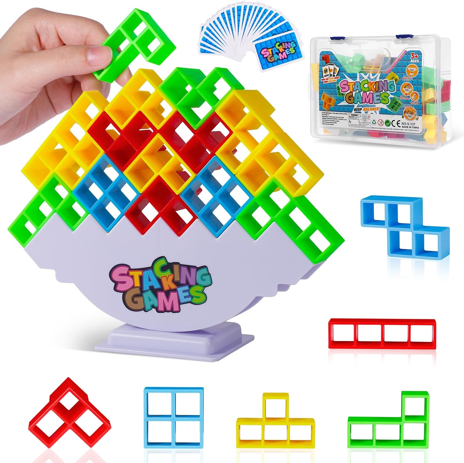 Anpole Balance and Play - Tetra Tower Stacking Blocks Game, Fun and Educational...