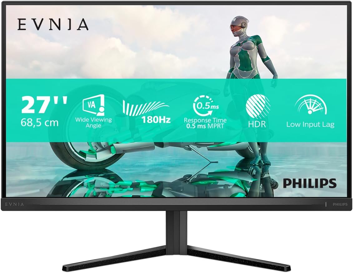 PHILIPS Evnia 27M2N3500NL - 27 inch QHD gaming monitor, 180 Hertz, 1 ms, FreeSyn...
