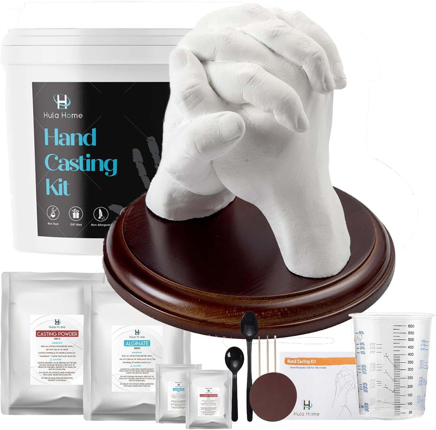 Hula Home Hand Casting Kit for Couples or Family with Mounting Plaque | Annivers...