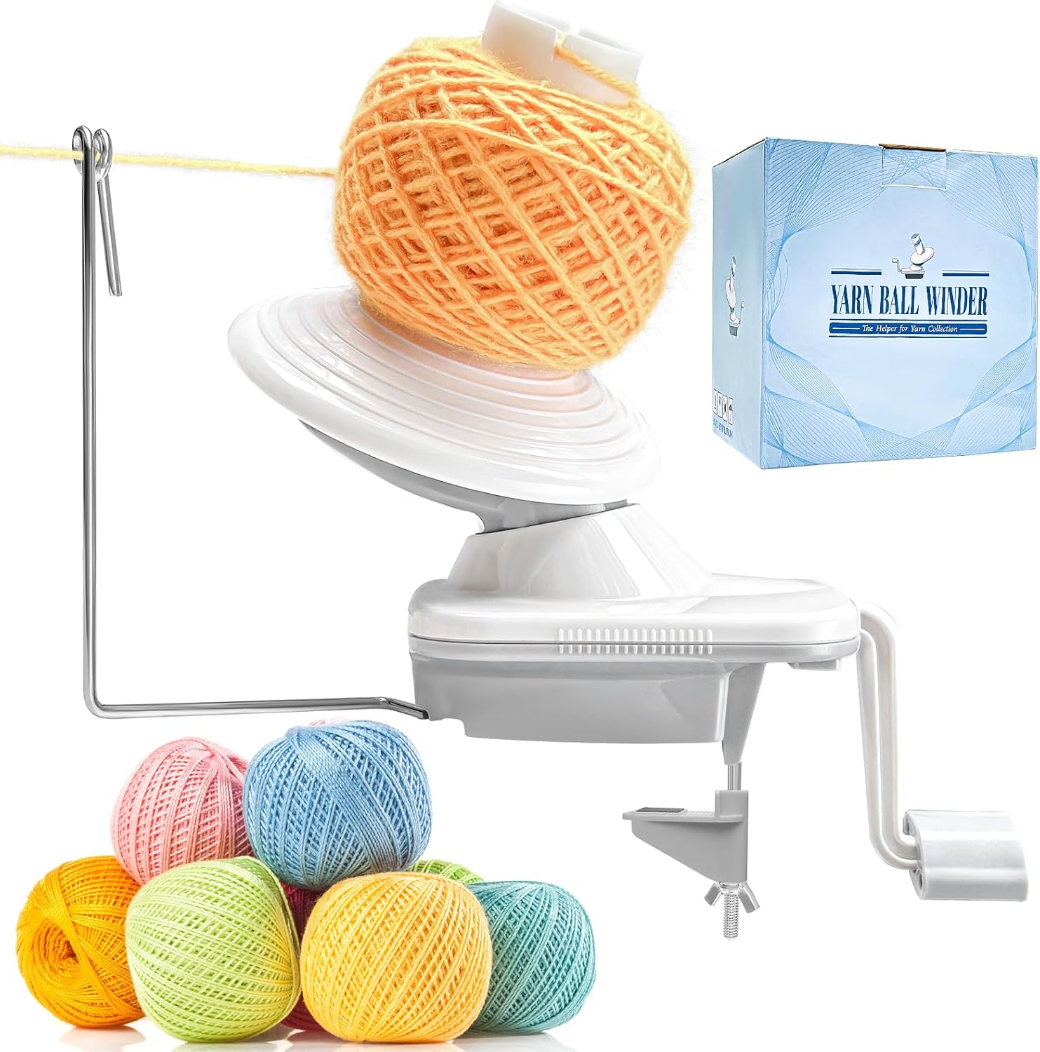 Yarn Winder, Yarn Ball Winder, Easy-to-Install Yarn Cake Winder Efficiently Make...