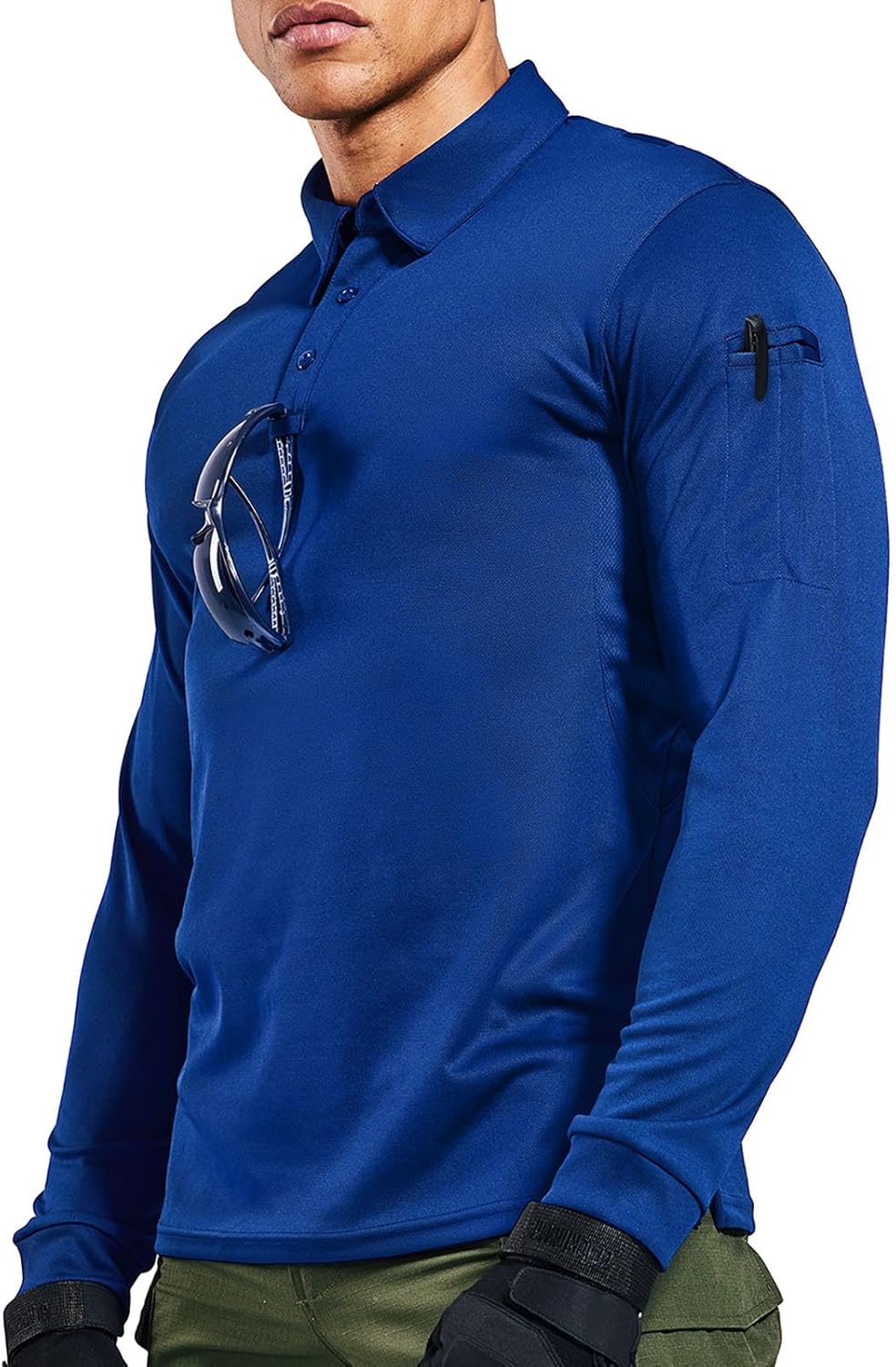 MIER Men's Outdoor Performance Tactical Polo Shirts Short and Long Sleeve, Moist...
