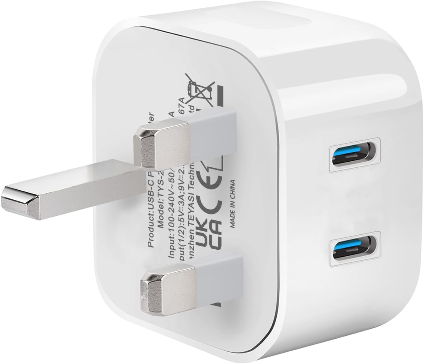 USB C Plug,20W Apple iPhone Fast Charger Plug UK for iPhone 16/15/15 Pro/15 Pro...