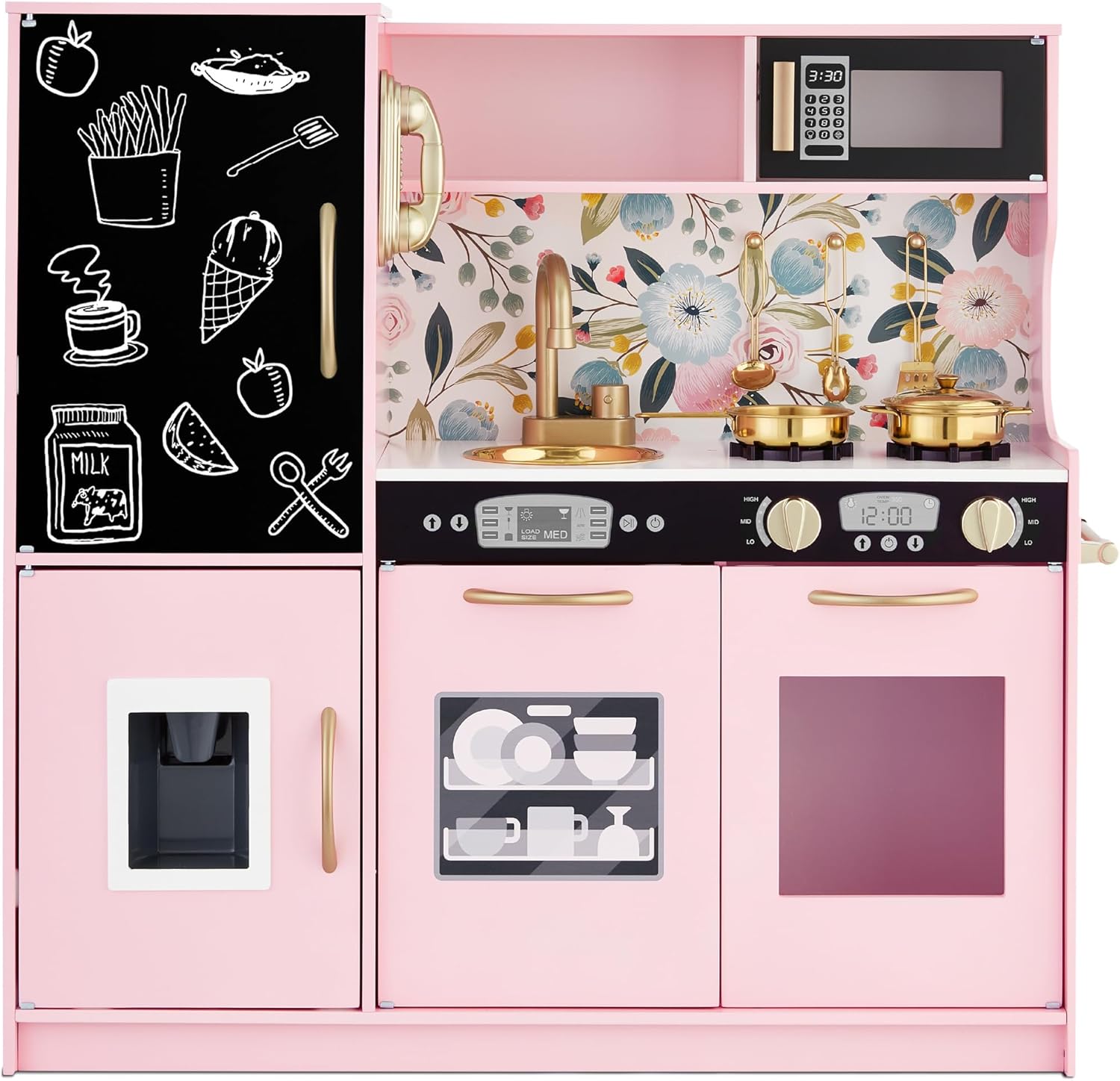 Best Choice Products Pretend Play Kitchen Wooden Toy Set for Kids w/Realistic De...