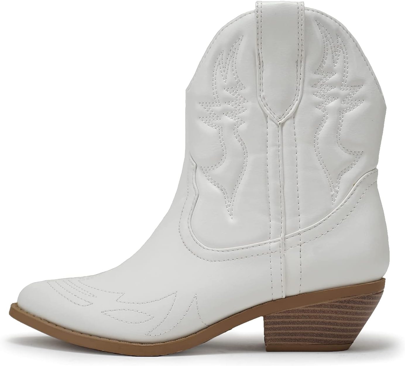 Soda Women Cowgirl Cowboy Western Stitched Ankle Boots Pointed Toe Short Booties...