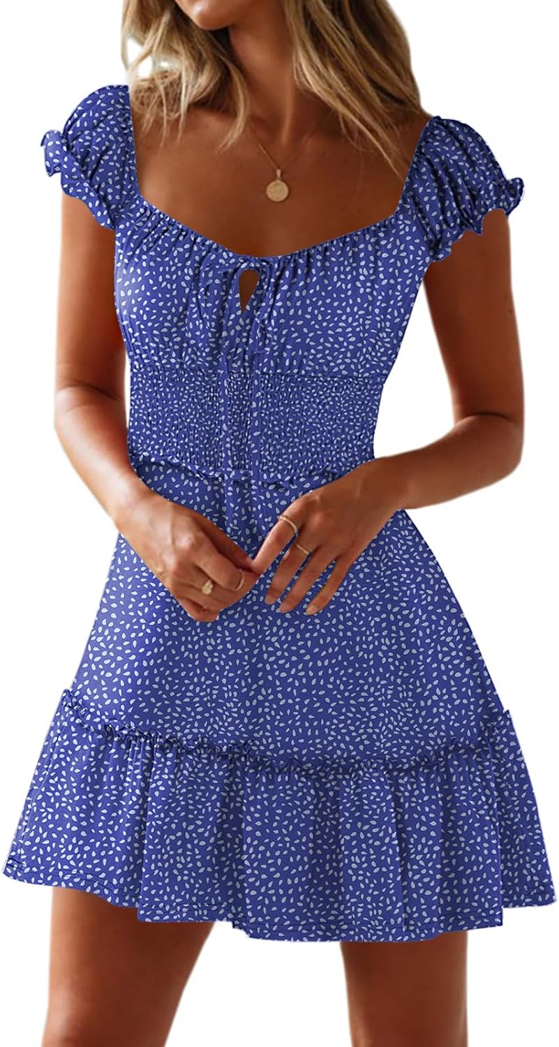 Caracilia Women's Summer Casual Sleeveless Sweetheart Neckline Mini Dress 2025 S...