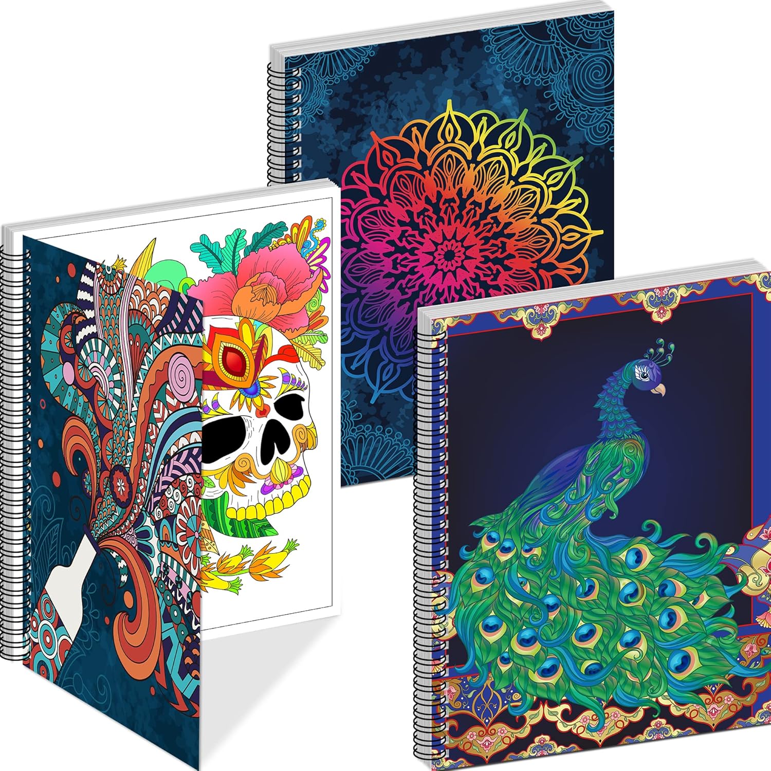 Adult Coloring Books Set:3 Coloring Books for Adults Animal Flowers & Other Them...