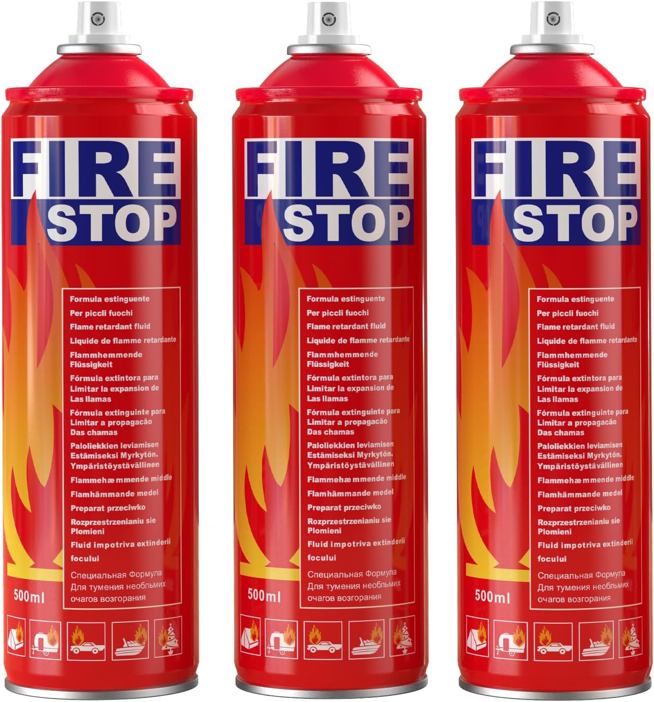 3-Pack Fire Extinguisher for Home, Car, Kitchen, Boat - Portable Small A, B, C,...