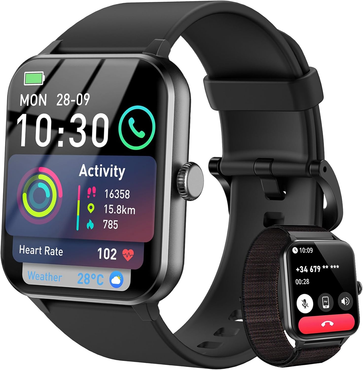 Blackview Smart Watch for Men Women (Answer/Make Call & AI Voice), 1.85" HD Fitn...