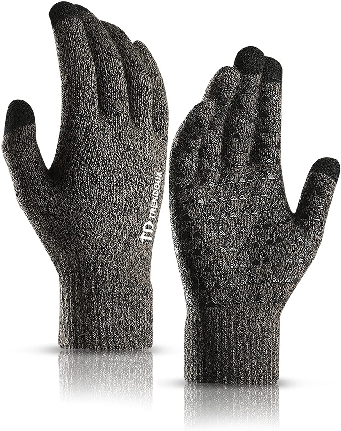 TRENDOUX Winter Gloves for Men and Women - Upgraded Touch Screen Anti-Slip Silic...