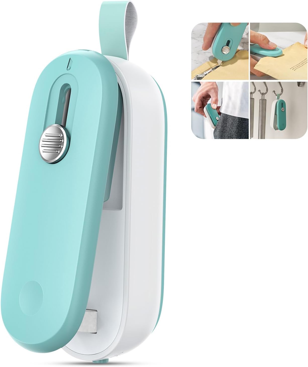 ODSD 2 in 1 Mini Bag Sealer - Heat Seal and Cutter with Lanyard, Portable Handhe...