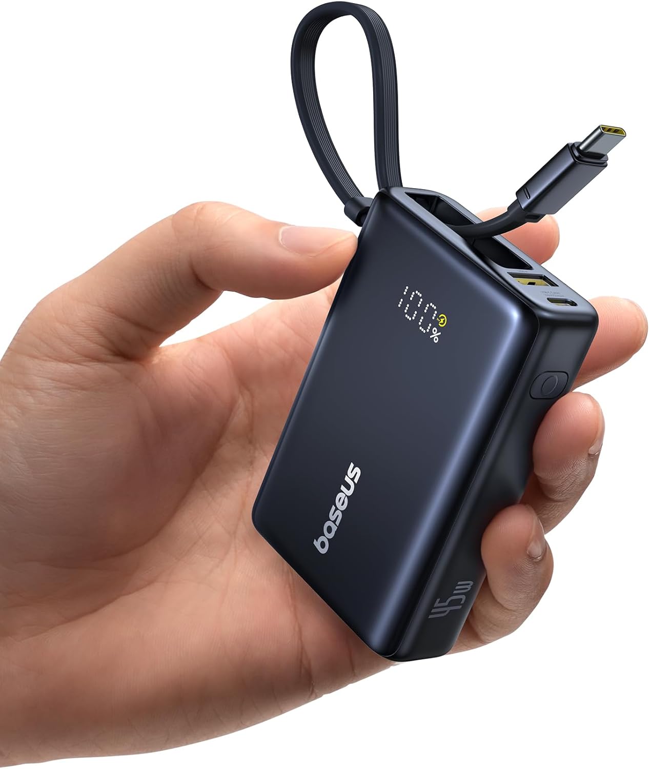 Baseus Power Bank, Picogo 10000mAh 45W 3-Output Portable Charger with Built-in U...