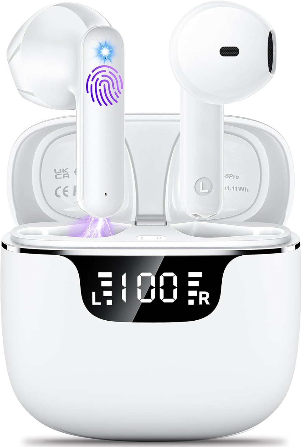 Wireless Earbuds Headphones Bluetooth 5.3 in Ear with 4 ENC Noise Cancelling Mic...