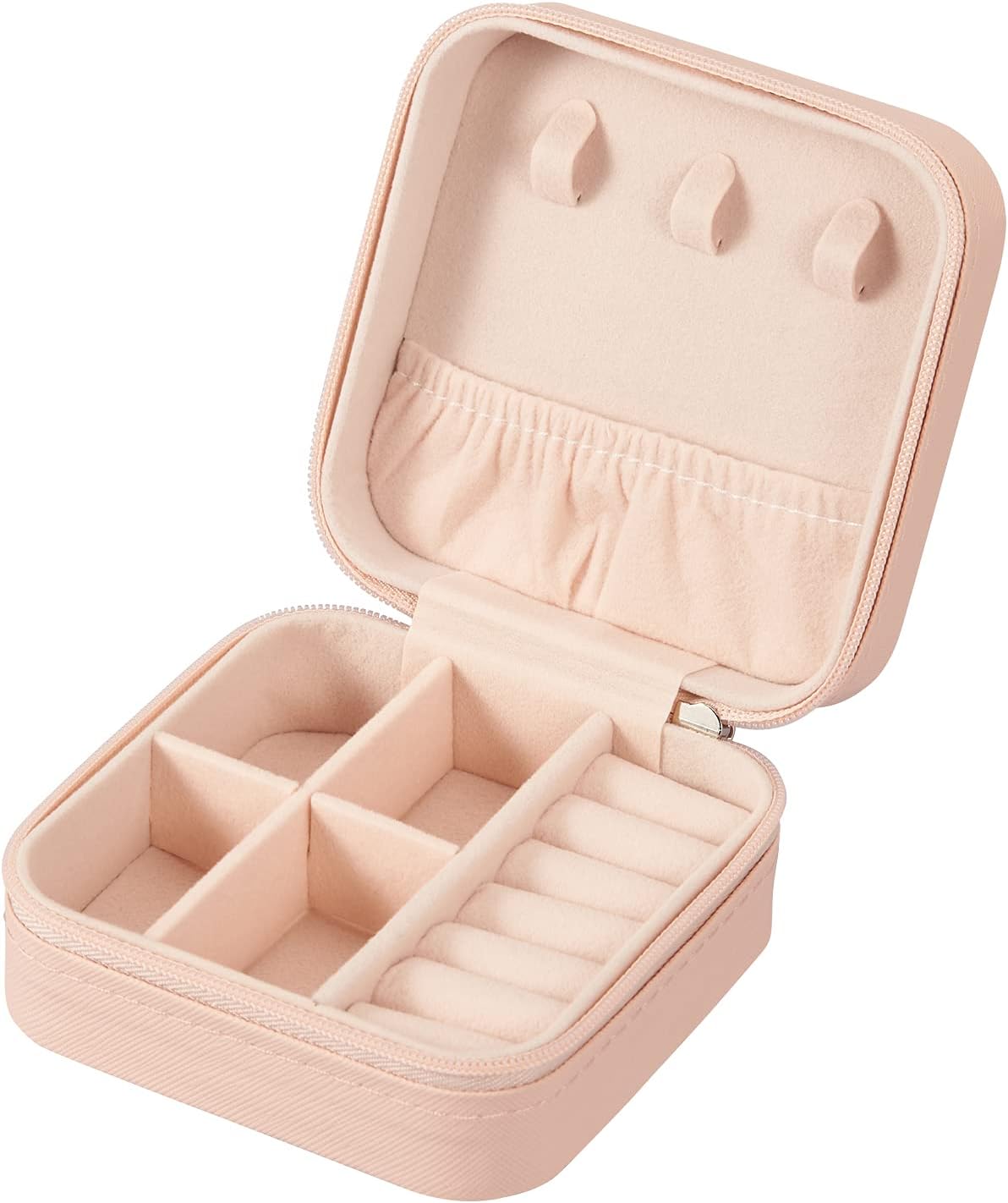 LETURE PU Leather Small Jewelry Box, Travel Portable Jewelry Case for Ring, Pend...