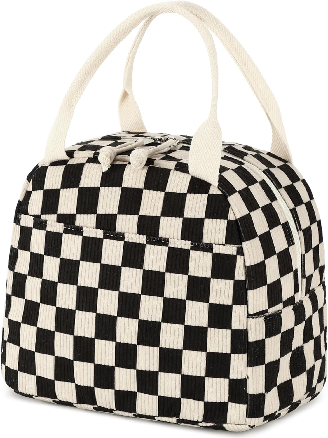 Bluboon Lunch Bag for Women Men Cute Corduroy Lunch Tote Bags Reusable Insulated...