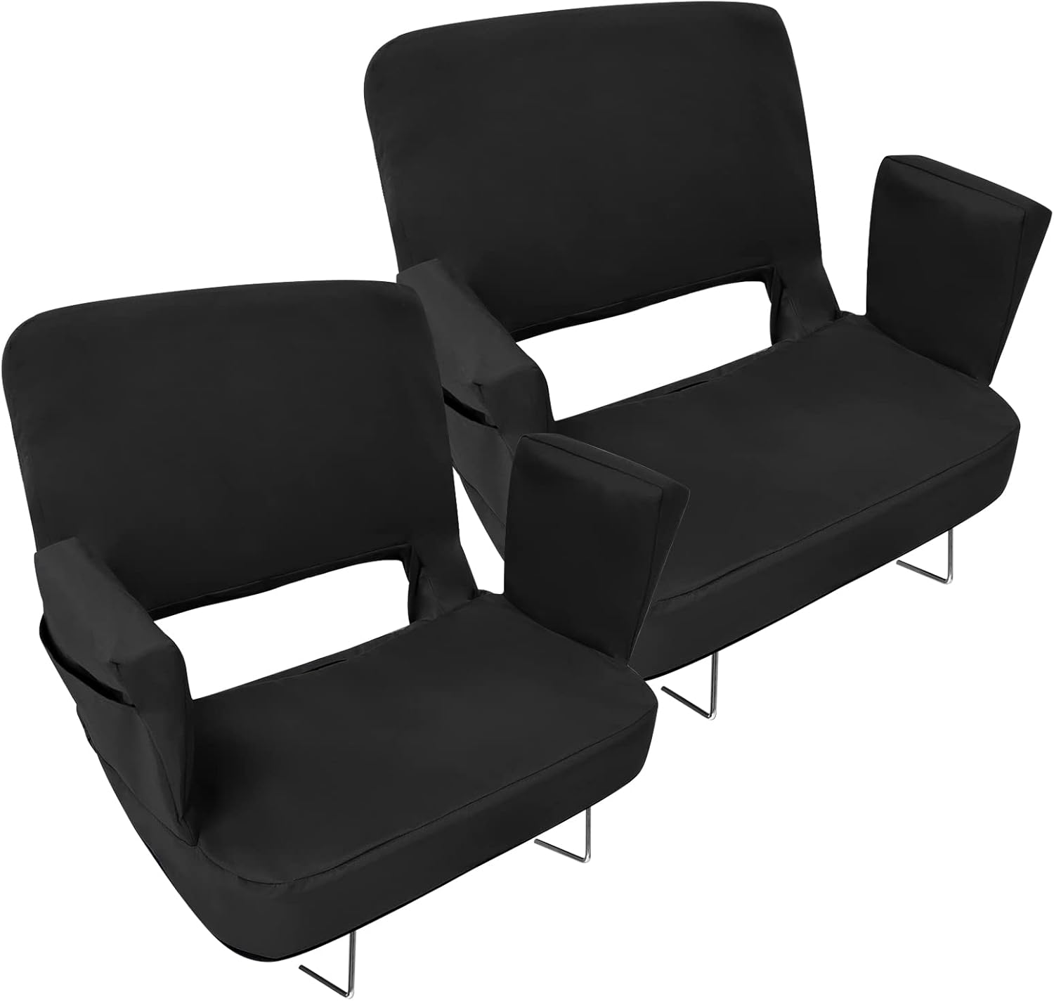 TOPSKY Stadium Seat with Back Support, Extra Wide 21.2”Width (Seat 19.5”), 3 Rec...