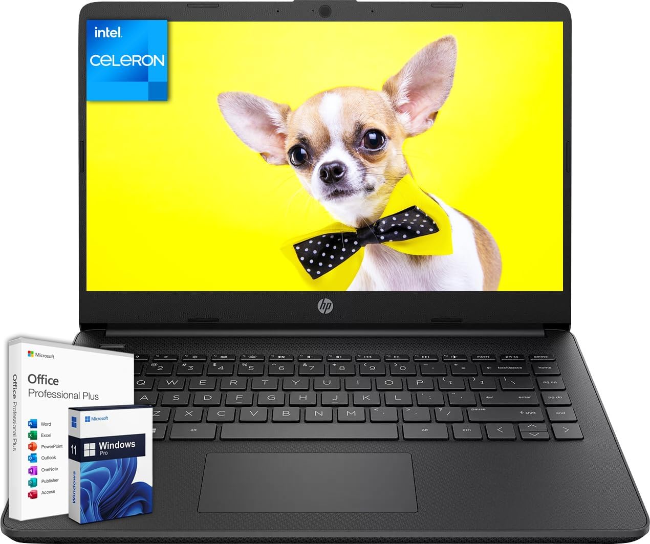 HP 14 inch Laptop Student & Business, Intel Celeron N4120, 16GB RAM, 384GB Stora...