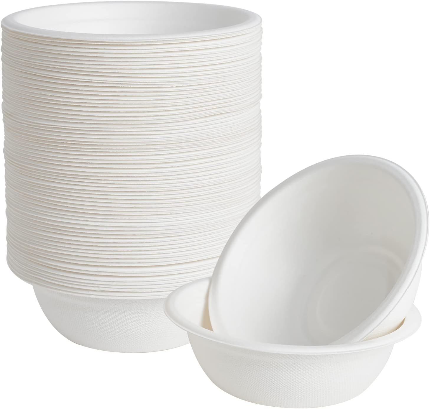 ECOLipak 150 Pack 12 oz Paper Bowls, Disposable Compostable Bowls Heavy-Duty, Bi...