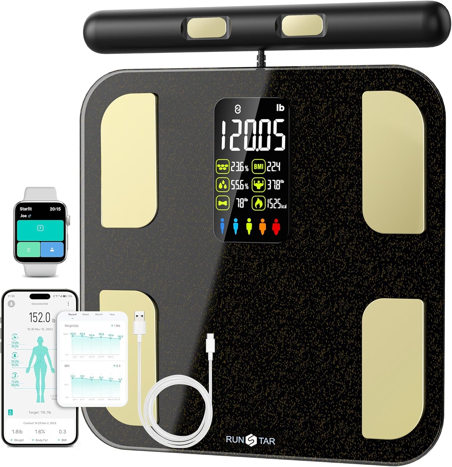 Scale for Body Weight, RunSTAR 8 Electrodes High A...