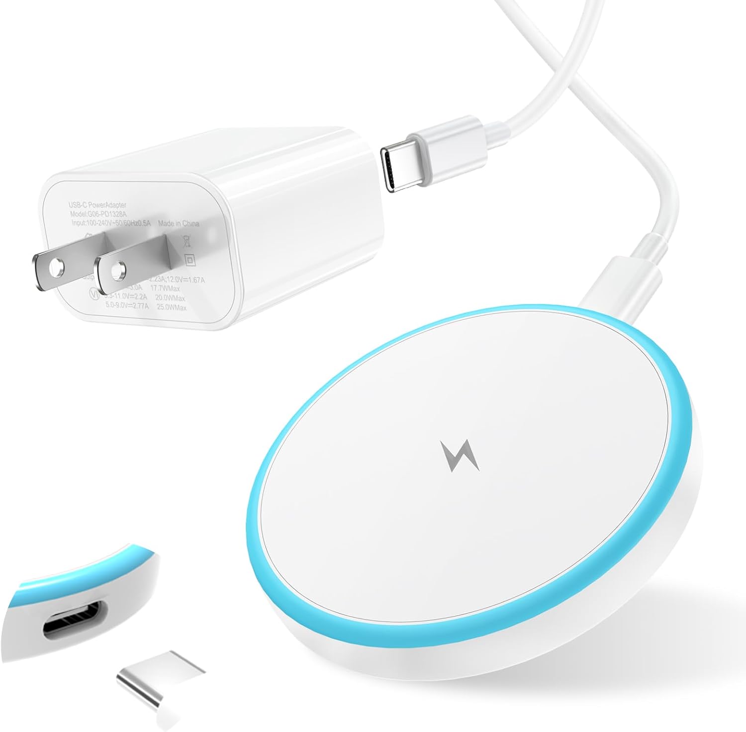 Magnetic Wireless Charger for iPhone 16 15 14 13 12 Series/AirPods 3/2/Pro 2/Pro...