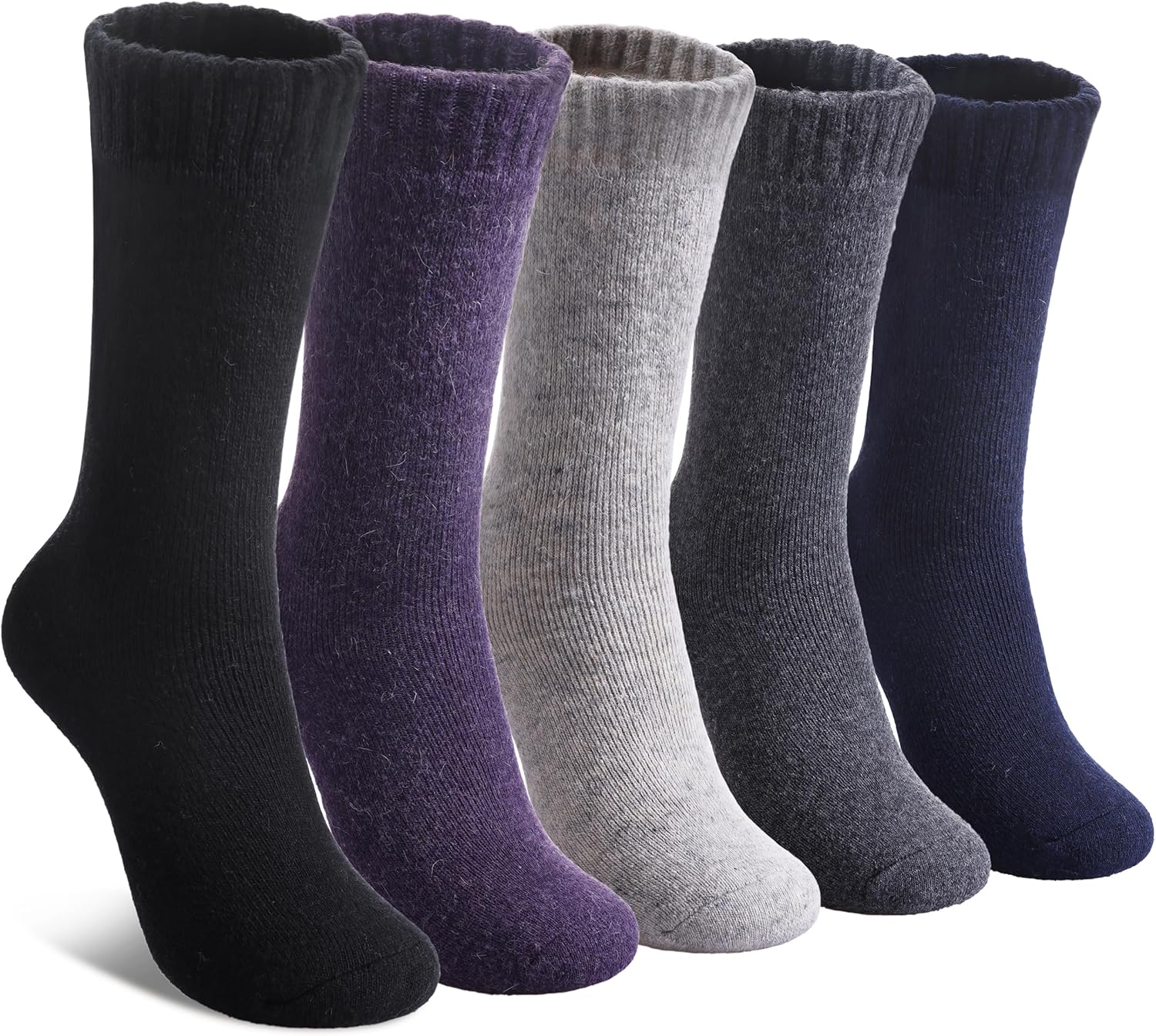 LINEMIN Wool Socks for Women Winter Warm Hiking Th...