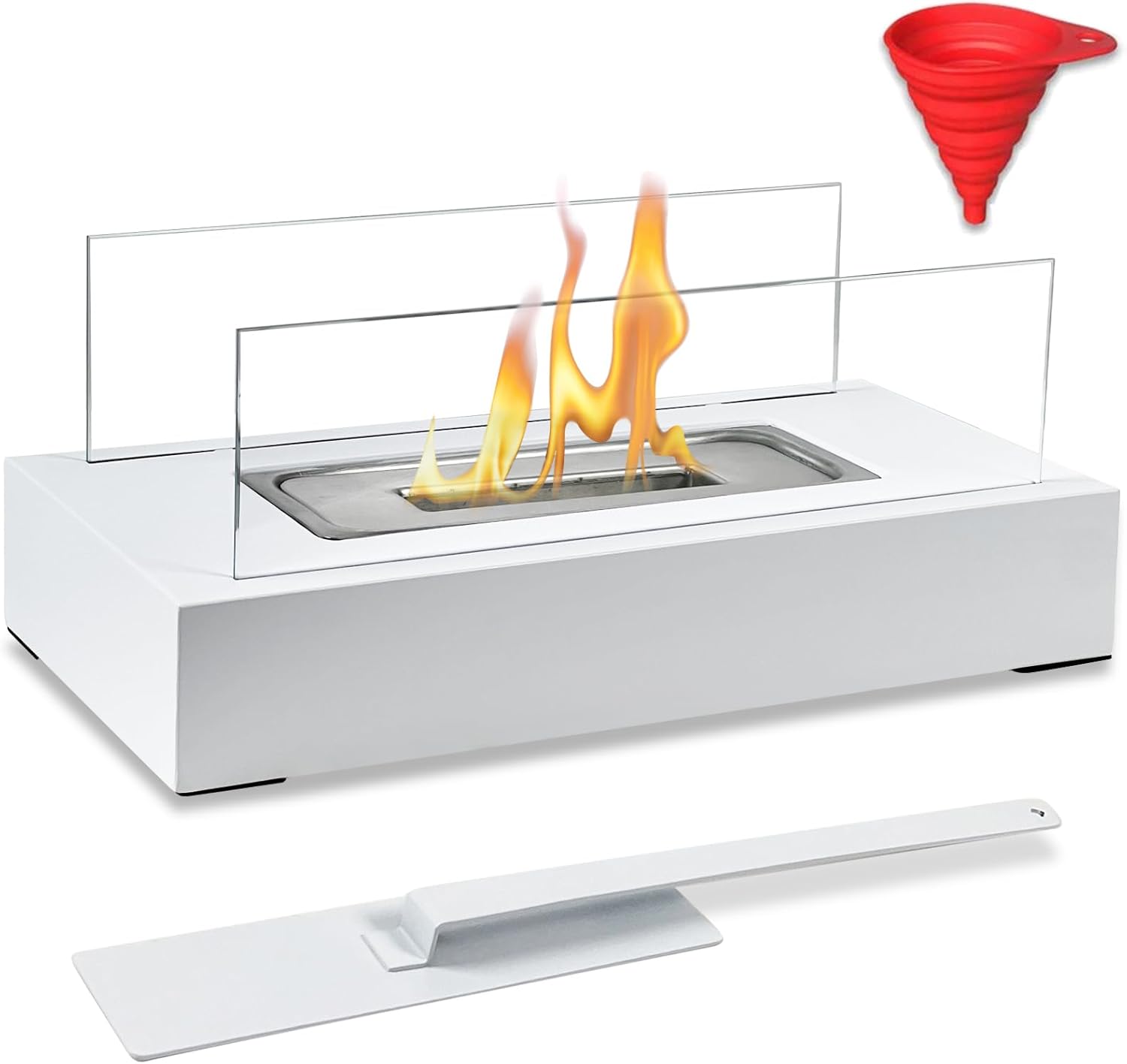 Poofzy Table Top Firepit Outdoor, Indoor Fire Pit Tabletop, Portable Tabletop Fi...
