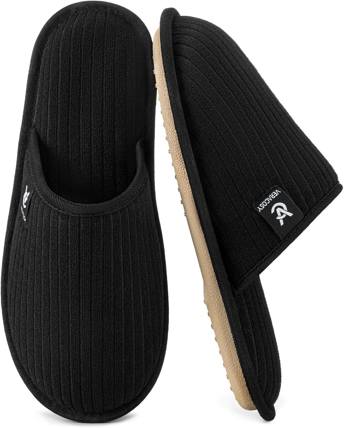 VeraCosy Women's Comfy Scuff Slippers Soft Terry Cloth Memory Foam Home House Sh...