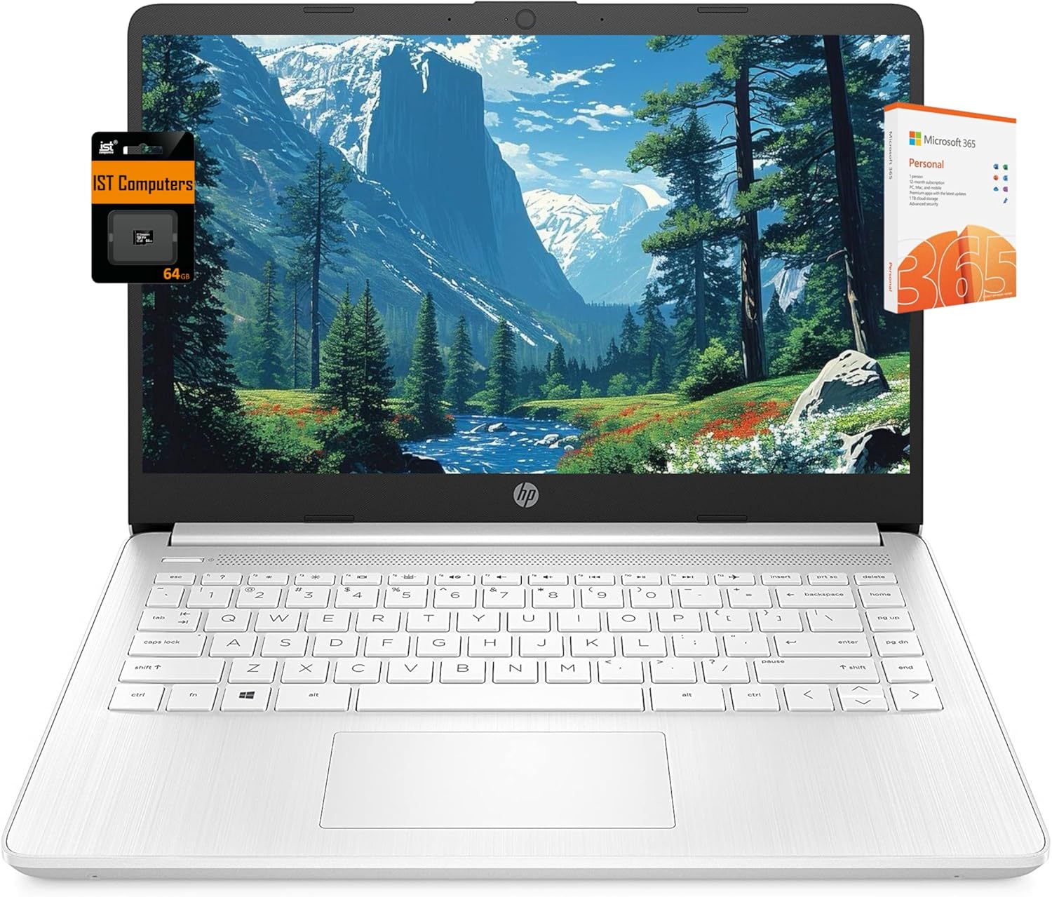 HP 14" Ultra Light Laptop for Student & Home (Intel Quad-Core N4120, 4GB RAM, 12...