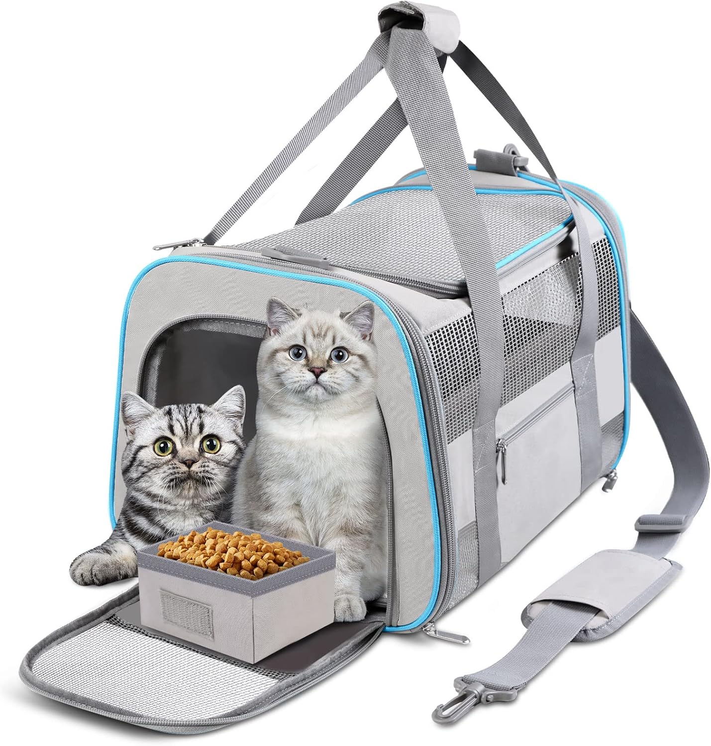 Large Cat Carrier Dog Carrier, Airline Approved Pet Carrier Backpack for 2 Cats...