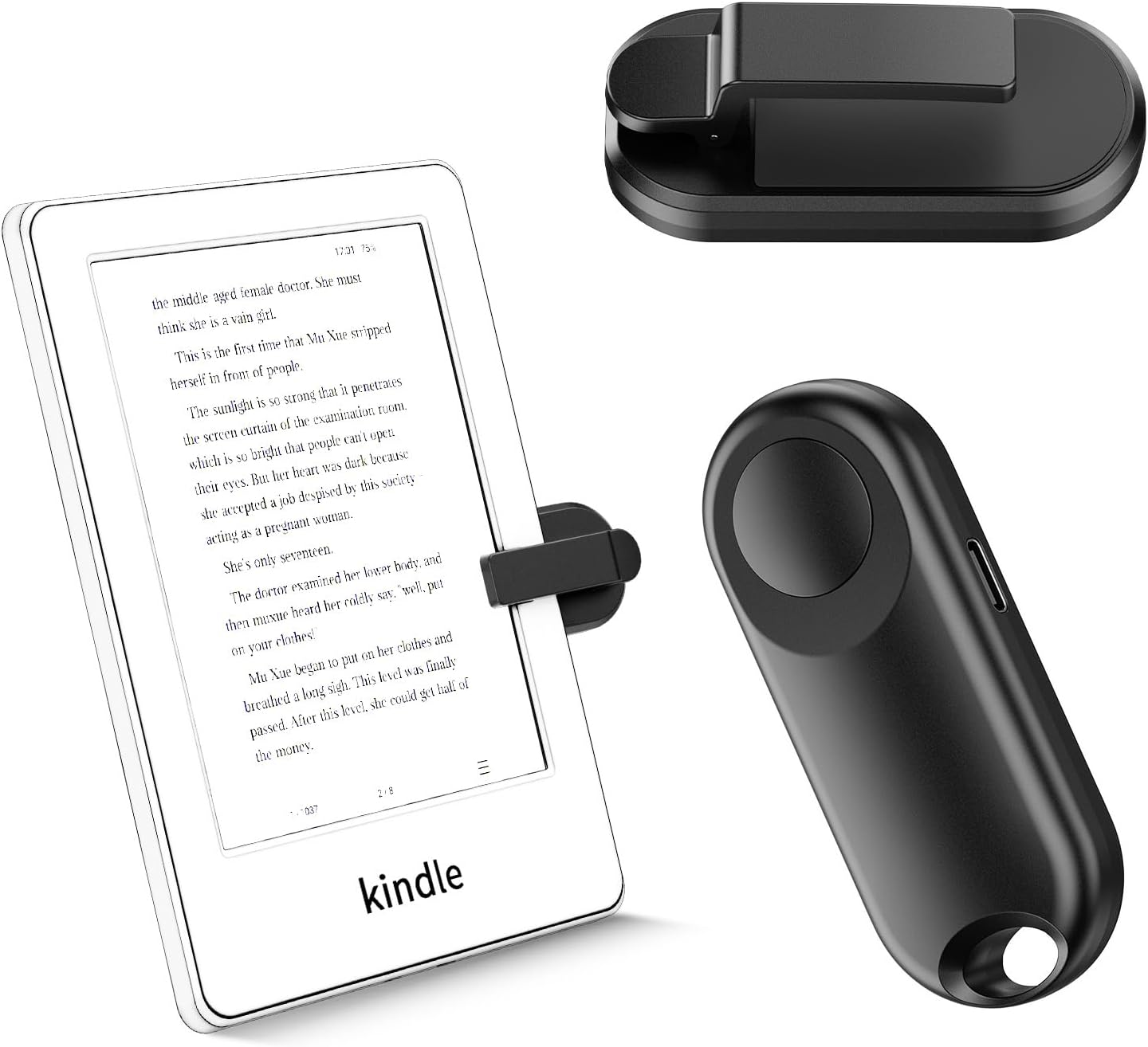 RF Remote Control Page Turner for Kindle Paperwhite Accessories Ipad Reading Kob...