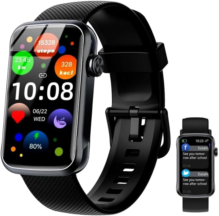 Smart Watch, Smartwatch for Men Women with 24 Sport Modes, IP68 Waterproof Fitne...