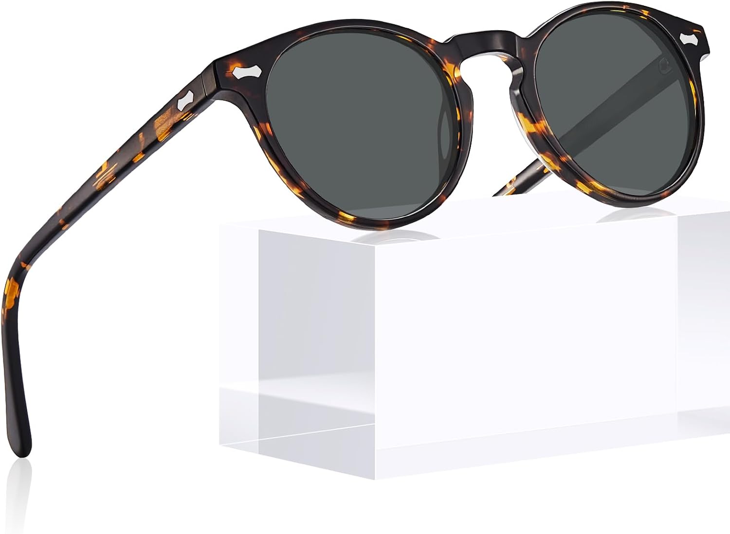 CARFIA Polarised Womens Sunglasses Vintage UV400 Protection Acetate Frame