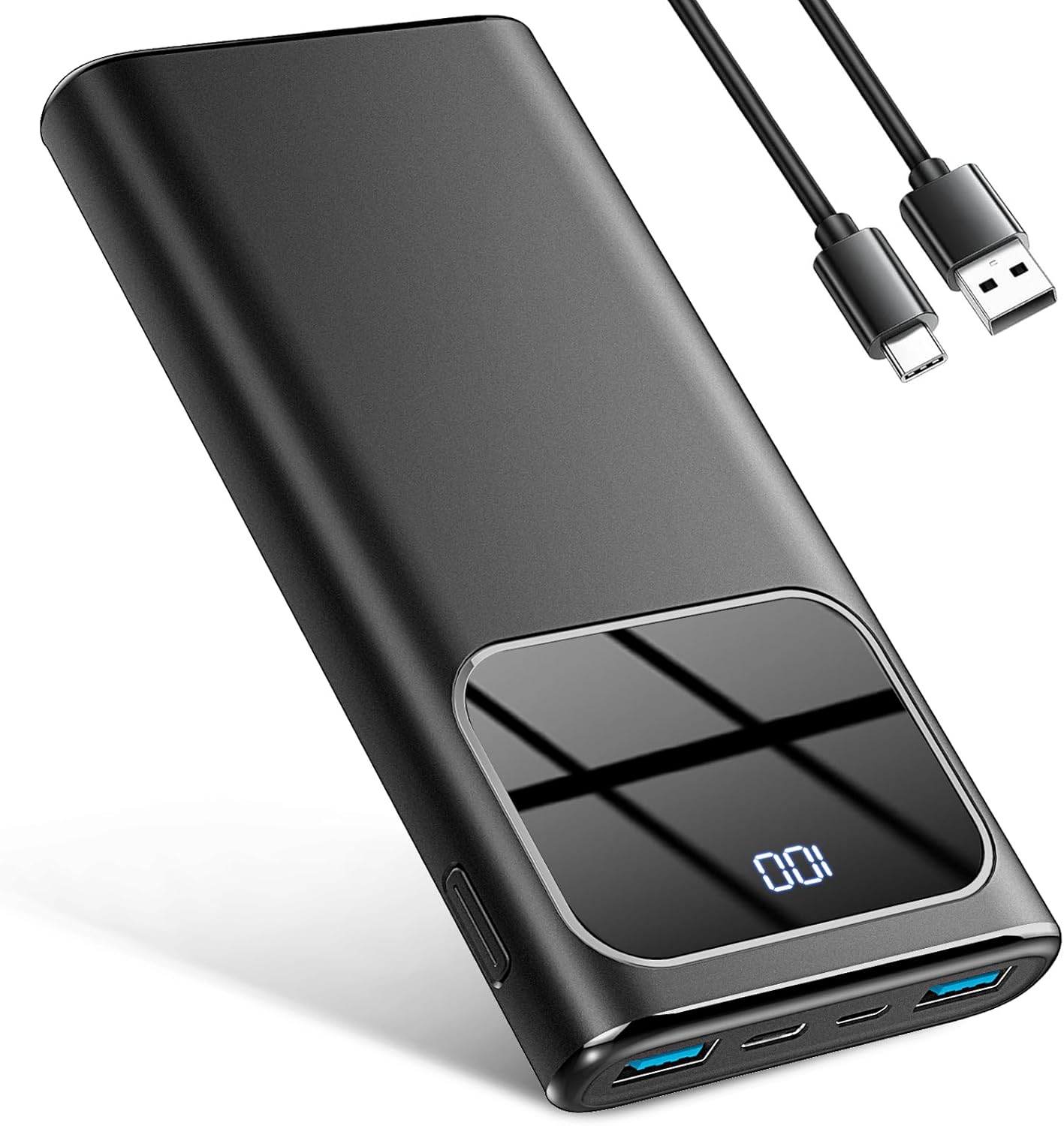 Portable Charger, 10000mAh Power Bank with PD15w Fast Charging, 4 Outputs 3 Inpu...