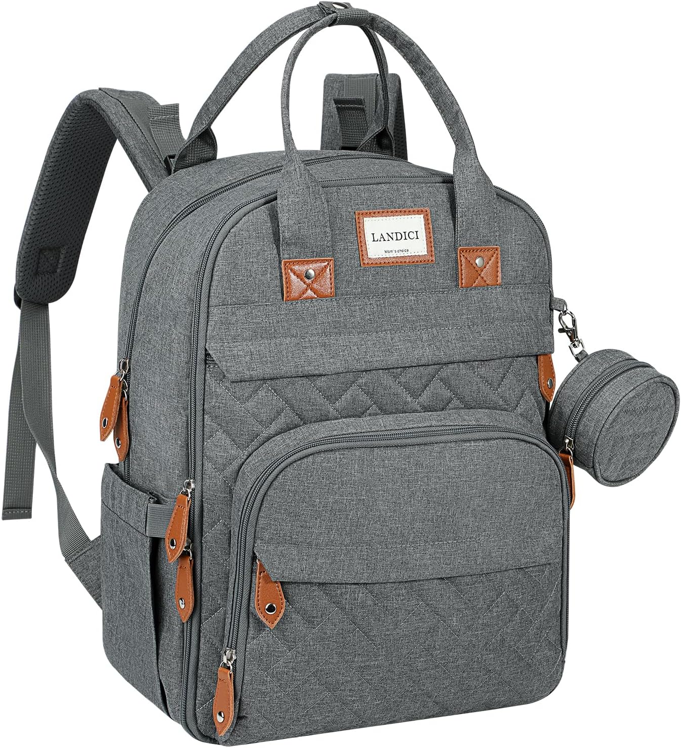 LANDICI Baby Changing Bag Backpack, Large Nappy Changing Backpack Diaper Bags wi...