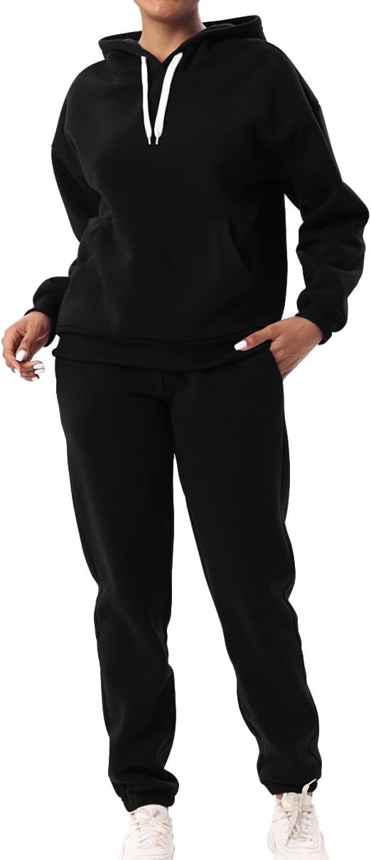 Women Tracksuit Oversize 2 Pieces Outfit Casual Long Sleeve Sweatsuits Set with...