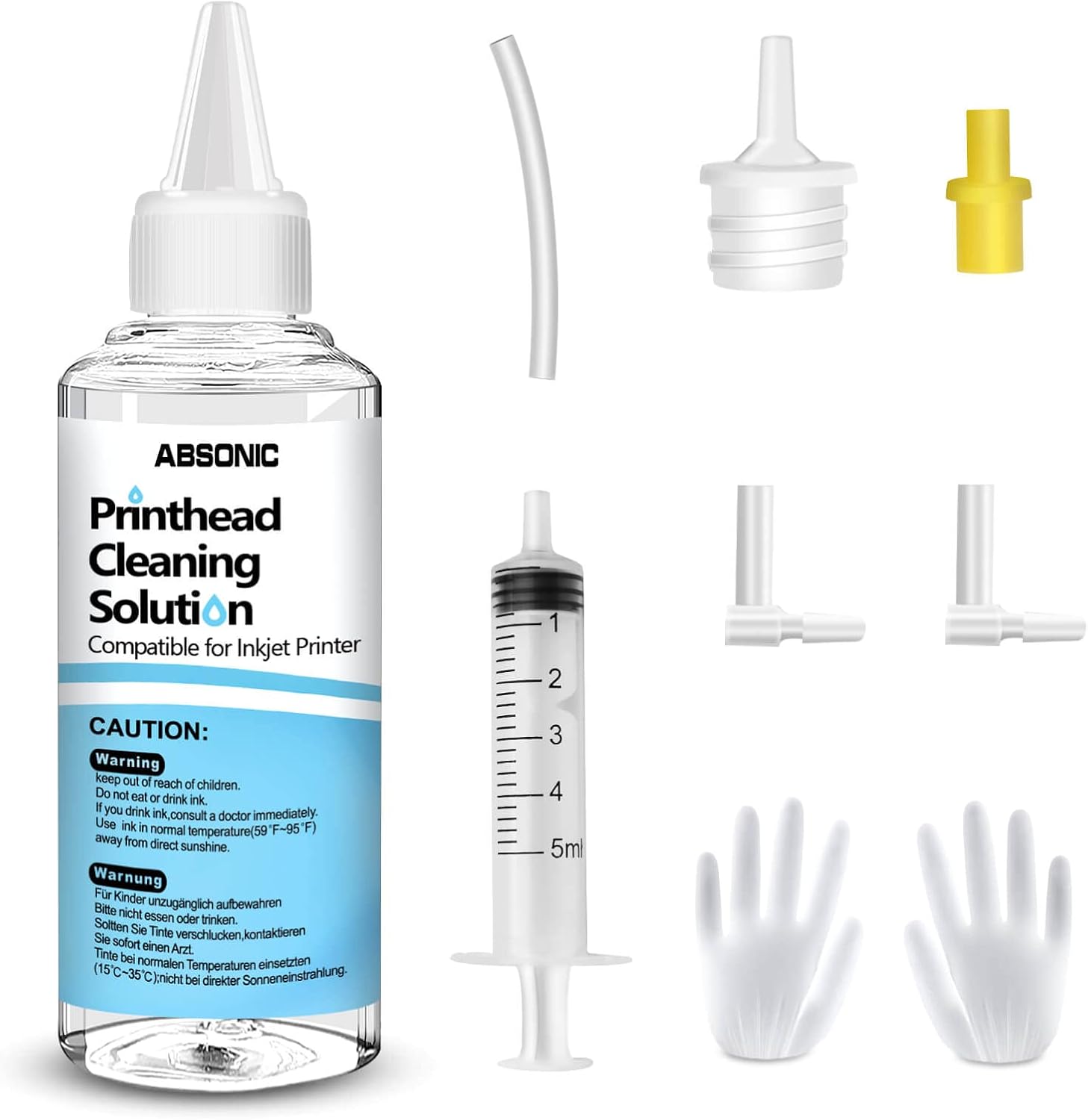 Printhead Cleaning Kit 100mL for Epson, Printer Cleaning Kit for HP, Inkjet Prin...