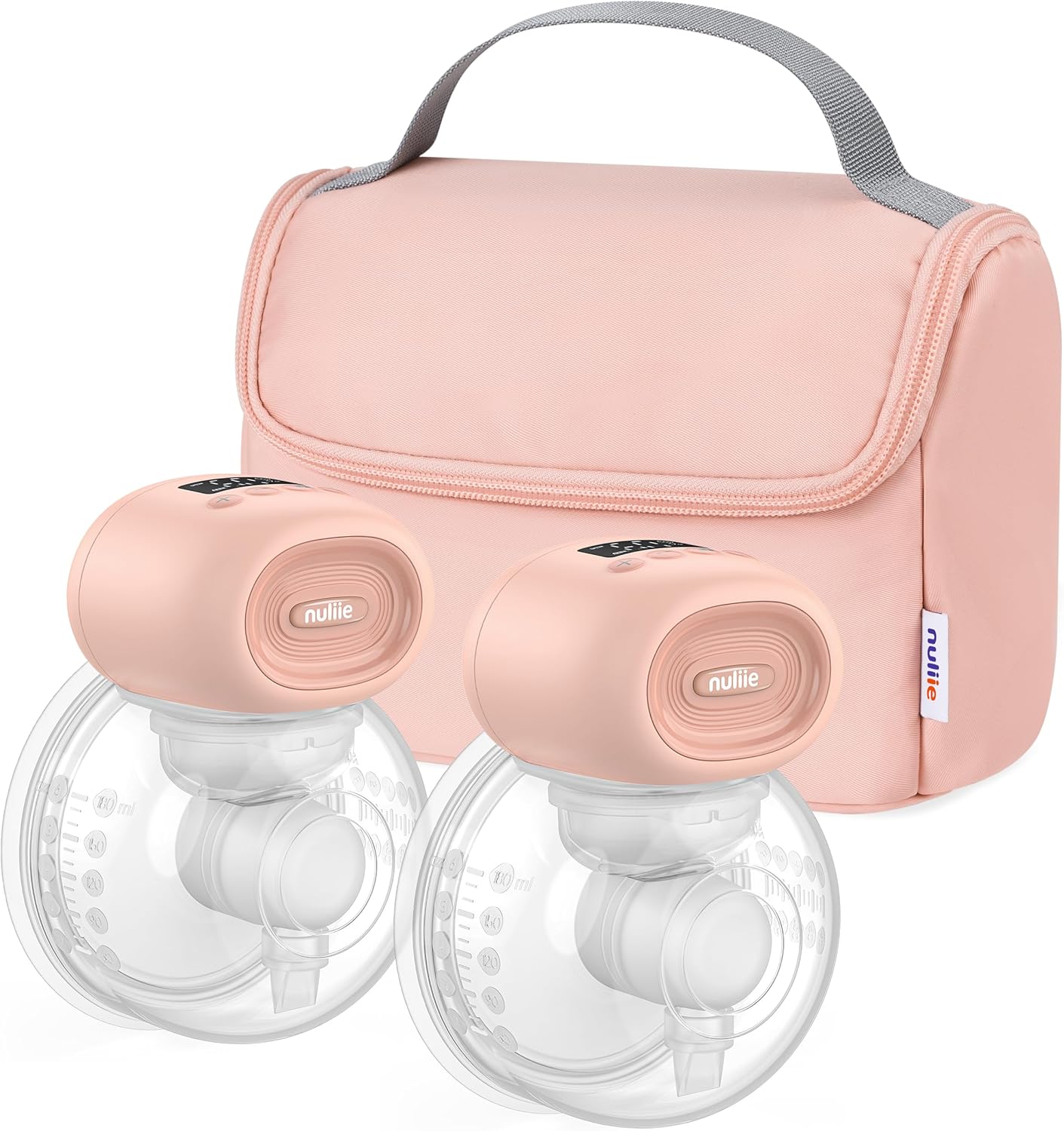 Nuliie Wearable Breast Pump Electrical with Storage Bag, LED Display, 4 Modes an...