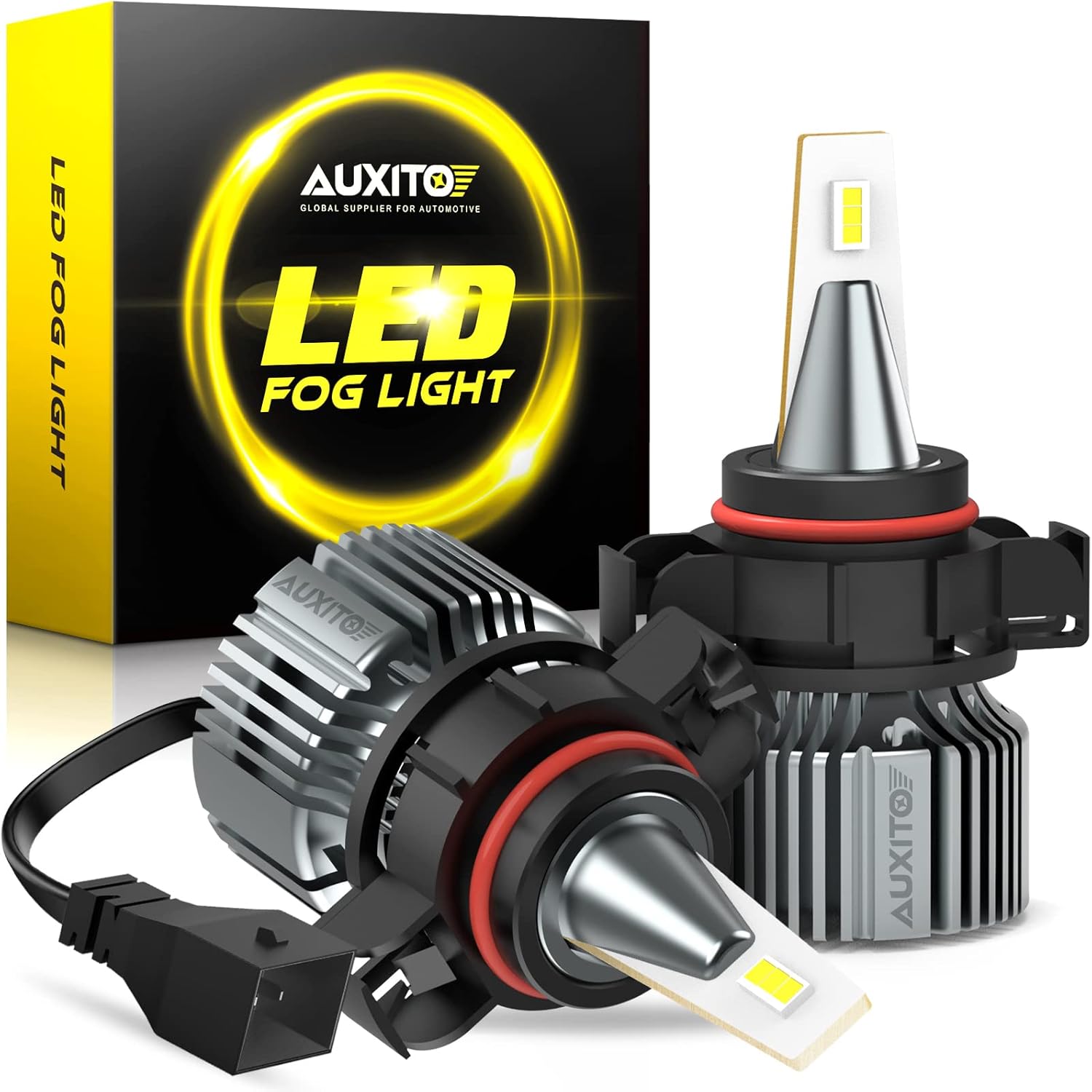 AUXITO PSX24W LED Fog Light Bulbs, 2504 LED Fog Bulbs, 6500K Cool White 6000LM X...