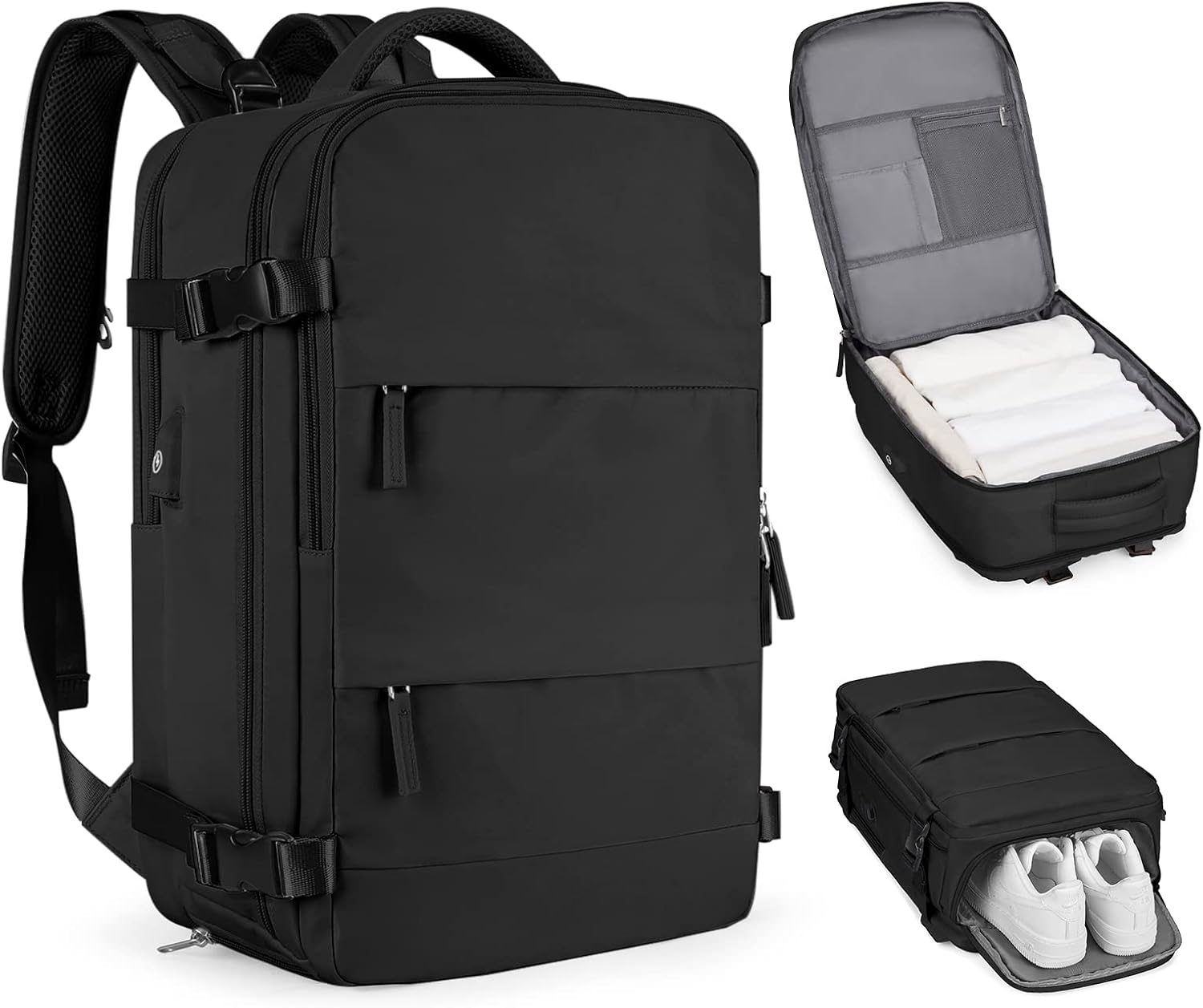 coofay Large Travel Backpack For Women Men Airline Approved Carry On Flight Lugg...