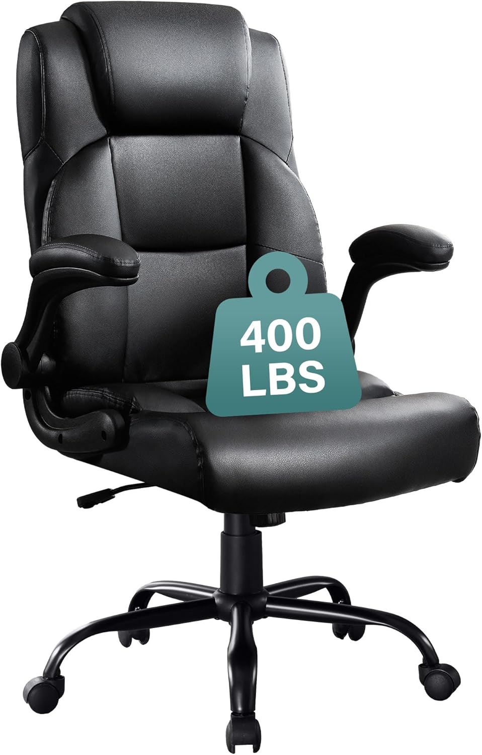 Big and Tall Office Chair 400lbs for Heavy People with Adjustment Lumbar Support...