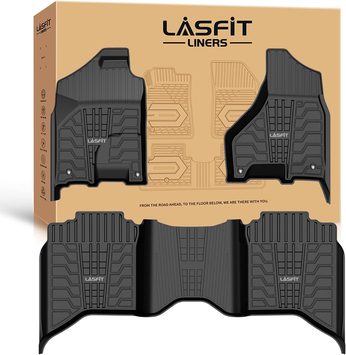 LASFIT Floor Mats for Dodge Ram 1500/2500/3500 Cre...