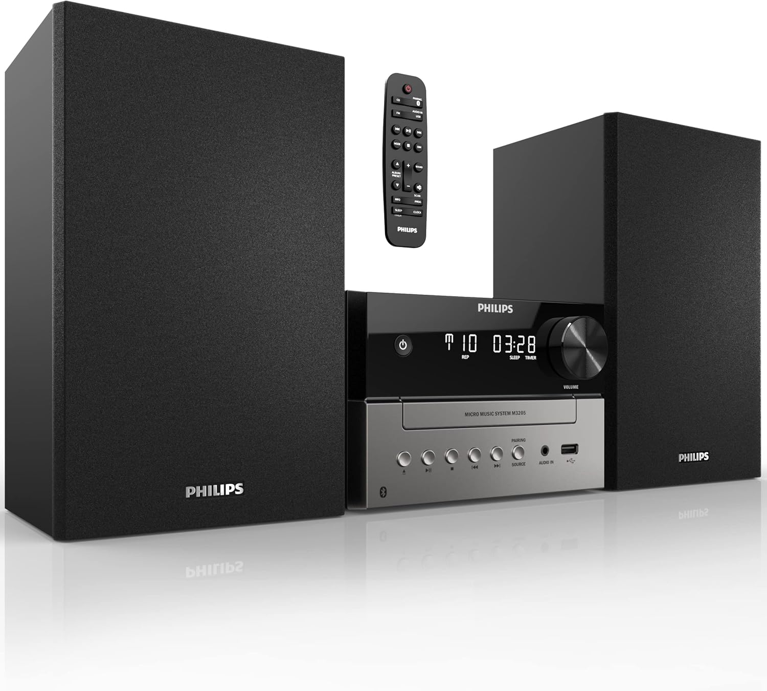 Philips Bluetooth Stereo System for Home with CD Player, Wireless Streaming, MP3...