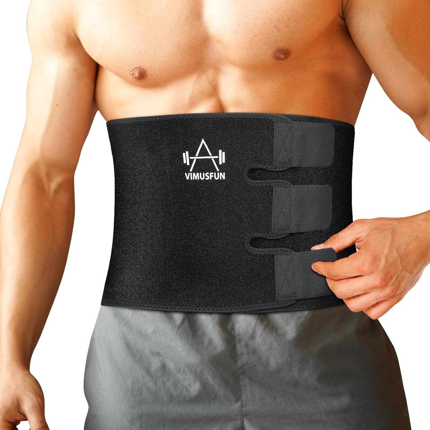 Waist Trimmer Belt Men Sweat Band Stomach Wrap, Wa...